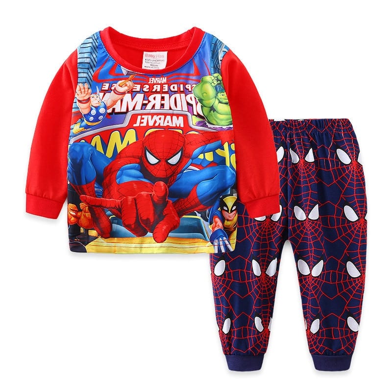Ensemble de Surpyjama Spider-Man pour garçon à manches longues_2
