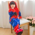 Ensemble de surpyjama à capuche de spider-man pour garçon et fille_5