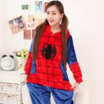 Ensemble de surpyjama à capuche de spider-man pour garçon et fille_7