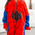 Ensemble de surpyjama à capuche de spider-man pour garçon et fille Rouge 13 ans