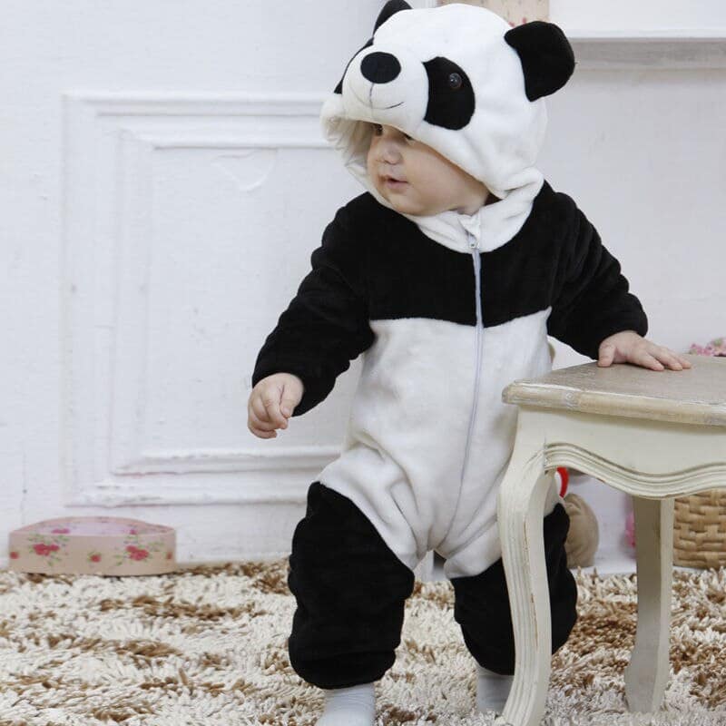 Nouveaux surpyjama style simple barboteuse Panda pour bébés_2