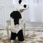 Nouveaux surpyjama style simple barboteuse Panda pour bébés_3