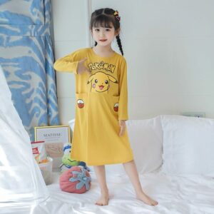 Robe Surpyjama Pikachu pour petite fille à col rond Pokemon 150-158cm