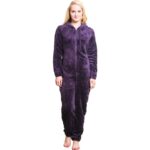 SurPyjama en polaire pour adolescents en forme de grenouillère Violet XL