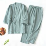 Surpyjama 100% coton grande taille pour homme et femme Verte M