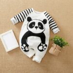 Surpyjama Panda de couleur vert pour saison d'hiver pour bébé_7