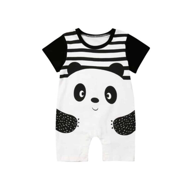 Surpyjama Panda pour bébé en coton épais_1