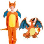 Surpyjama Pokémon sous forme de Dracaufeu en coton épais_2
