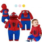 Surpyjama à capuche Spider-Man pour bébé d'hiver_1