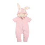 Surpyjama à capuche en coton pour bébé lapin Rose 3mois