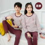 Surpyjama à col rond pour adolescent en coton tricoté_12