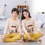Surpyjama à col rond pour adolescent en coton tricoté_18