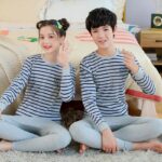 Surpyjama à col rond pour adolescent en coton tricoté_29