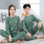 Surpyjama à col rond pour adolescent en coton tricoté_37