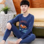 Surpyjama à col rond pour adolescent en coton tricoté_39