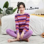 Surpyjama à col rond pour adolescent en coton tricoté_43