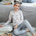 Surpyjama à col rond pour adolescent en coton tricoté_9