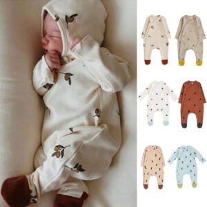 Surpyjama à imprimé en coton avec capuche pour enfant 24 mois_1