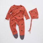 Surpyjama à imprimé en coton avec capuche pour enfant 24 mois Orange 24 mois