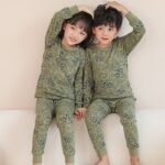 Surpyjama automne-hiver à motif dinosaure pour enfant en coton_38