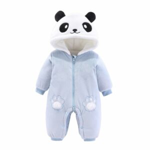 Surpyjama bleu à motif Panda pour nouveau-née_1