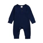Surpyjama chaud en coton à manches longues pour enfant 24 mois Bleue foncée 24 mois