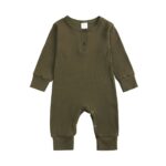Surpyjama chaud en coton à manches longues pour enfant 24 mois Olive 24 mois