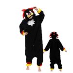 Surpyjama cosplay extra large en polyester pour femme Noire 90-100cm