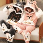 Surpyjama d'hiver motif Panda style coréen pour couple_14