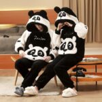 Surpyjama d'hiver motif Panda style coréen pour couple_16