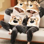 Surpyjama d'hiver motif Panda style coréen pour couple_3