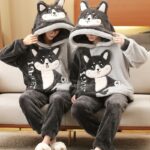 Surpyjama d'hiver motif Panda style coréen pour couple_8