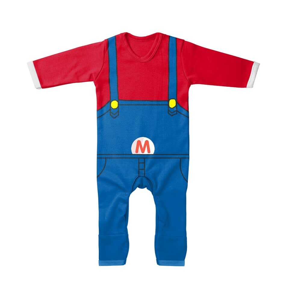 Surpyjama de Mario 3D à quatre pattes pour nouveau-né Bleu China 24 mois