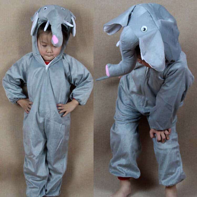 Surpyjama de loup en polyester pour enfant 1 pièces éléphant 80-90cm Chine
