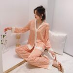 Surpyjama de luxe en polyester pour femme à col V_7