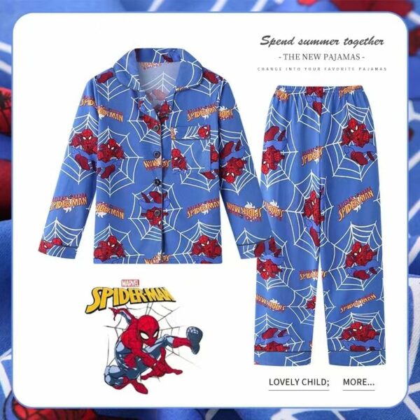 Surpyjama de nuit de Spider-Man en coton pour garçons style casual Beige 18 140-155cm