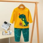 Surpyjama en coton à motif dinosaure pour enfant Jaune et verte Chine