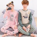 Surpyjama en coton à rayures pour adolescents_2