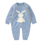 Surpyjama en coton tricoté pour bébé avec motif lapin_10