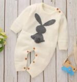 Surpyjama en coton tricoté pour bébé avec motif lapin_12