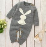 Surpyjama en coton tricoté pour bébé avec motif lapin_14