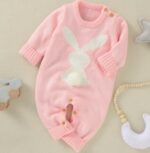 Surpyjama en coton tricoté pour bébé avec motif lapin_20
