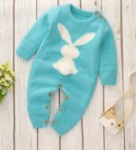 Surpyjama en coton tricoté pour bébé avec motif lapin_22