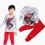Surpyjama imprimé spider Man pour enfant style décontracté Gris 7 ans