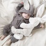 Surpyjama lapin en coton avec fermeture éclaire pour enfant 24 mois_1