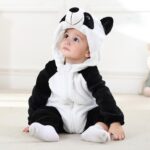 Surpyjama licorne chaud et épais en flanelle pour bébé Panda 3mois