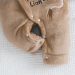 Surpyjama lion brodé 3D à capuche pour bébé_5