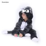 Surpyjama loup avec queue en coton à manches longues pour enfant Loup Chine