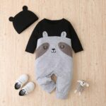 Surpyjama panda avec col rond à boutons couverte pour bébé_12