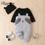 Surpyjama panda avec col rond à boutons couverte pour bébé_2